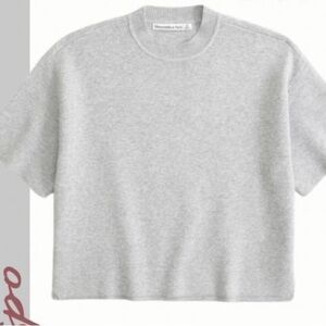 Abercrombie Gray Short Sleeve Sweater